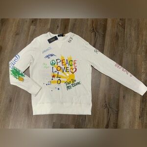 New Polo Ralph Lauren France Polo Love Peace France Mountain Alps Men's Sz L